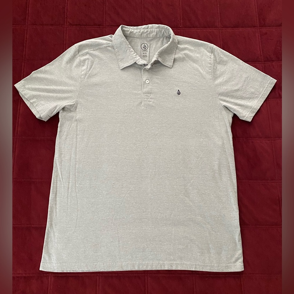 Volcom Banger Polo Shirt in heather gray. Size XL